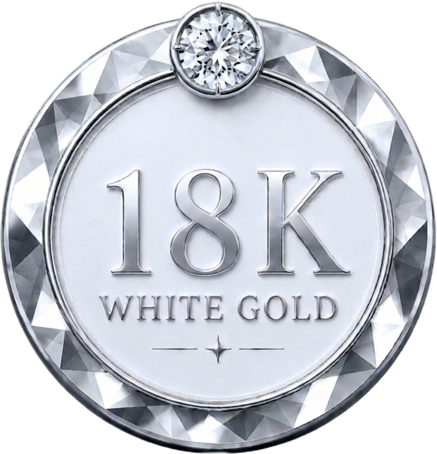 18K White Gold