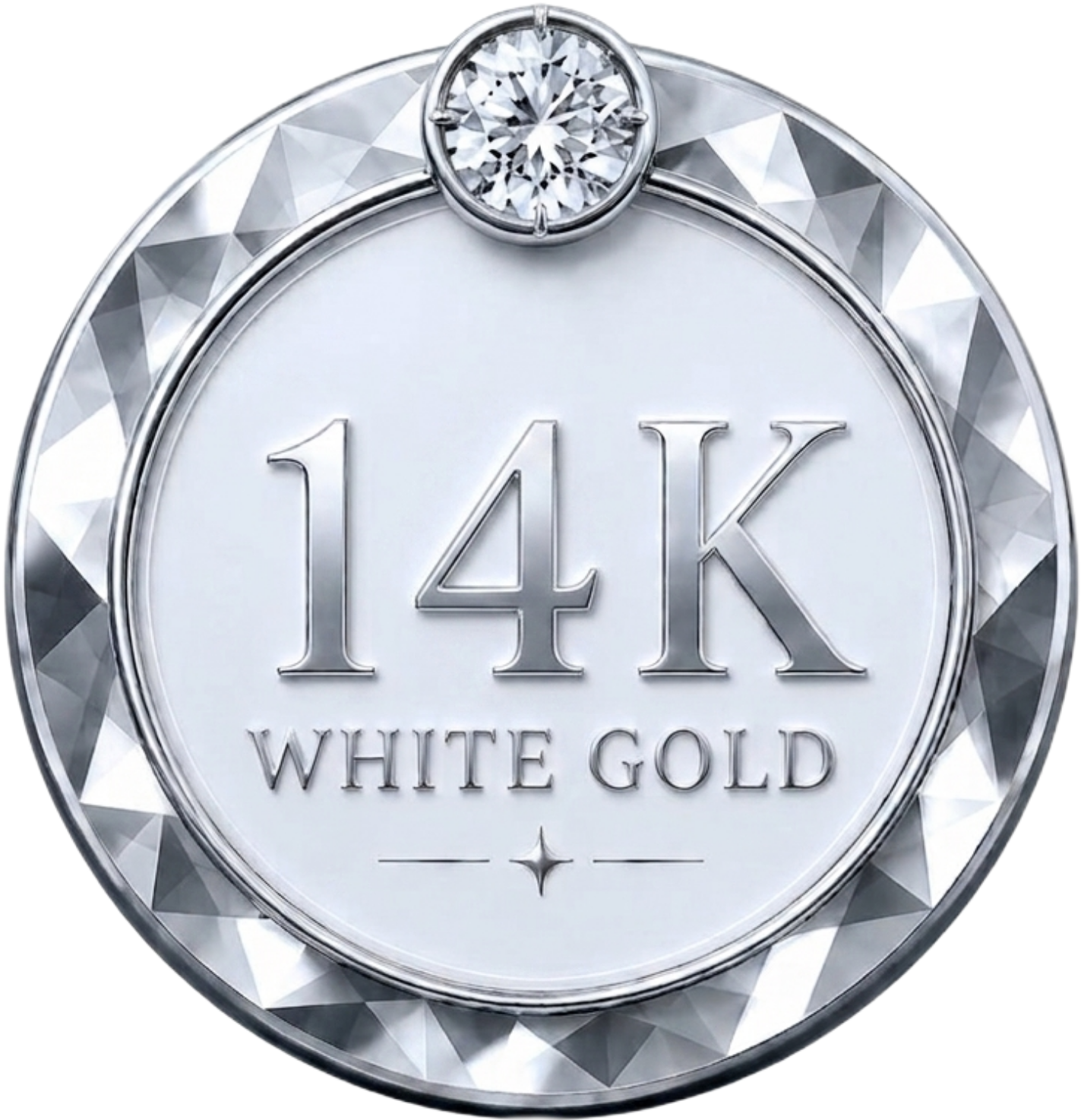 14K White Gold